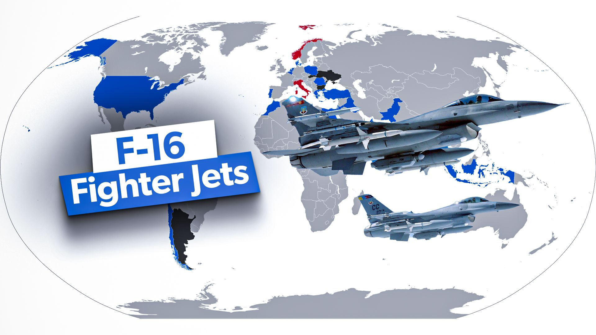 Są to 5 najlepszych sił powietrznych na świecie wyposażonych w myśliwce F-16